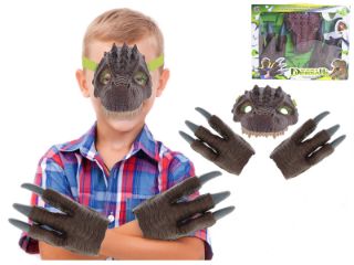 Obrázek z Maska dinosaurus hnědá, v krabičce 